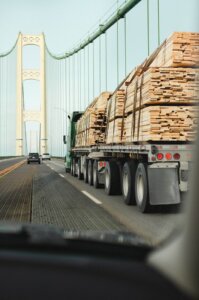 truck on a bridge