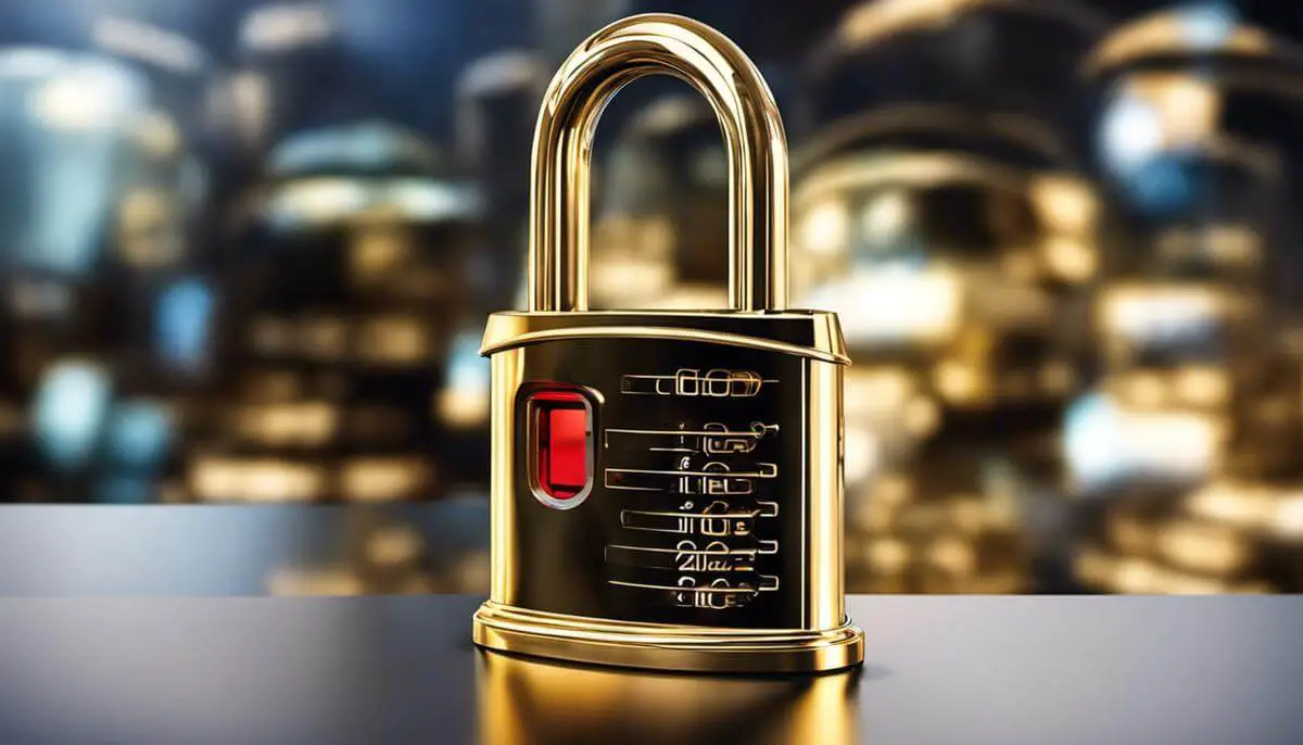 An image of a digital padlock symbolizing online privacy and security